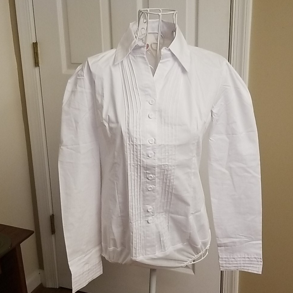 White cotton bodysuit top